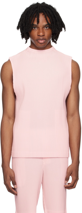 Photo: HOMME PLISSÉ ISSEY MIYAKE Pink Monthly Color May Tank Top