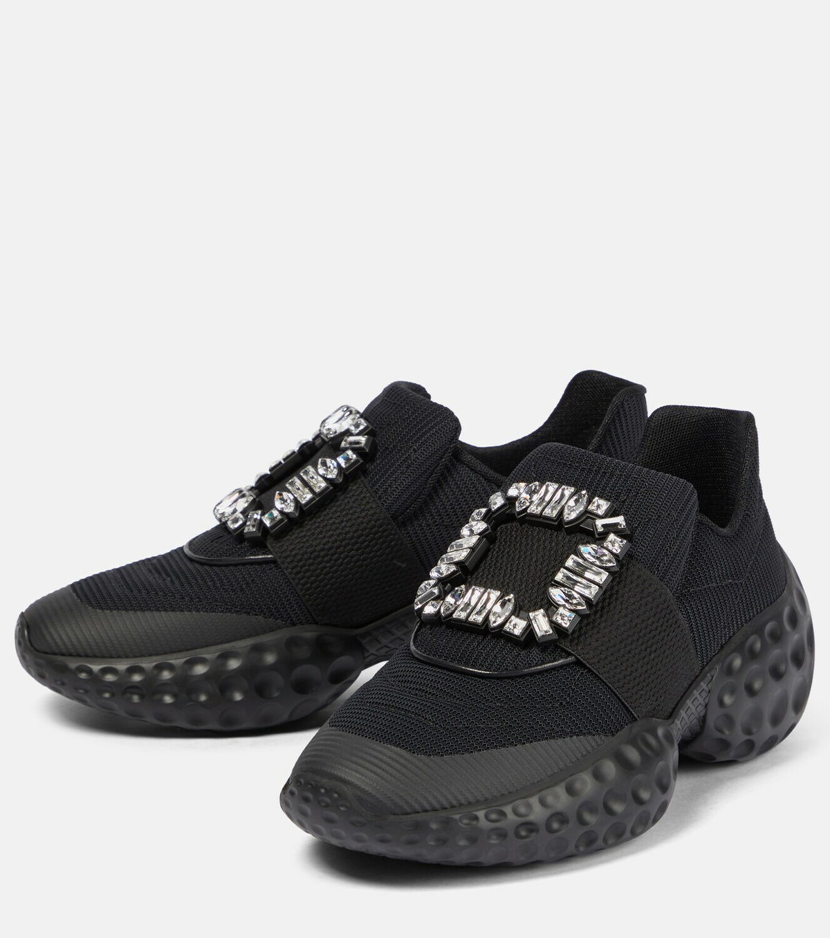 【Roger Vivier】 \"Viv' Run Light sneakers Roger Vivier Viv Run Strass Buckle Runner Sneakers | Neiman