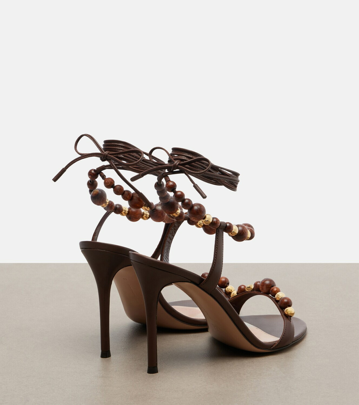 Gianvito Rossi Pandawa beaded leather sandals