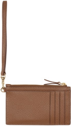 Marc Jacobs Brown 'The Leather Top Zip Wristlet' Wallet