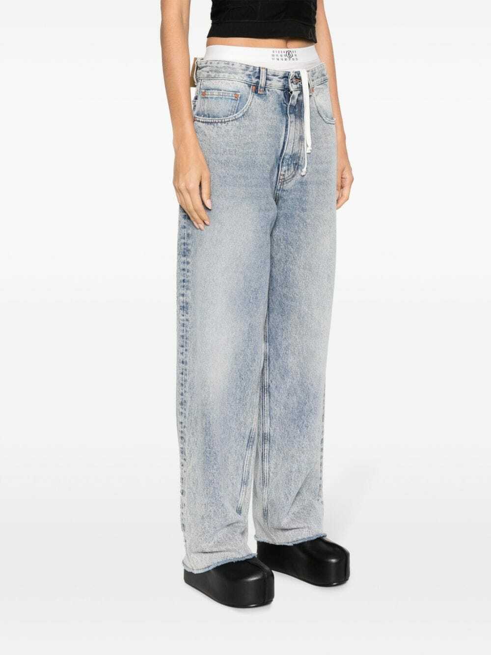 MM6 MAISON MARGIELA - Wide Leg Denim Jeans MM6 Maison Margiela