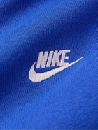 Nike - Sportswear Club Logo-Embroidered Cotton-Blend Jersey Hoodie - Blue