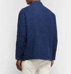 Hartford - Jacinto Garment-Dyed Linen Overshirt - Royal blue