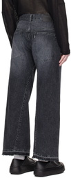 JieDa Black 3D Jeans
