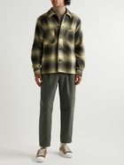 Mr P. - Checked Tweed Overshirt - Green