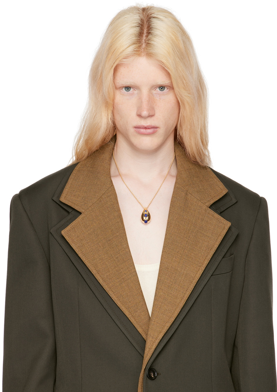 Bottega Veneta Gold Drop Necklace