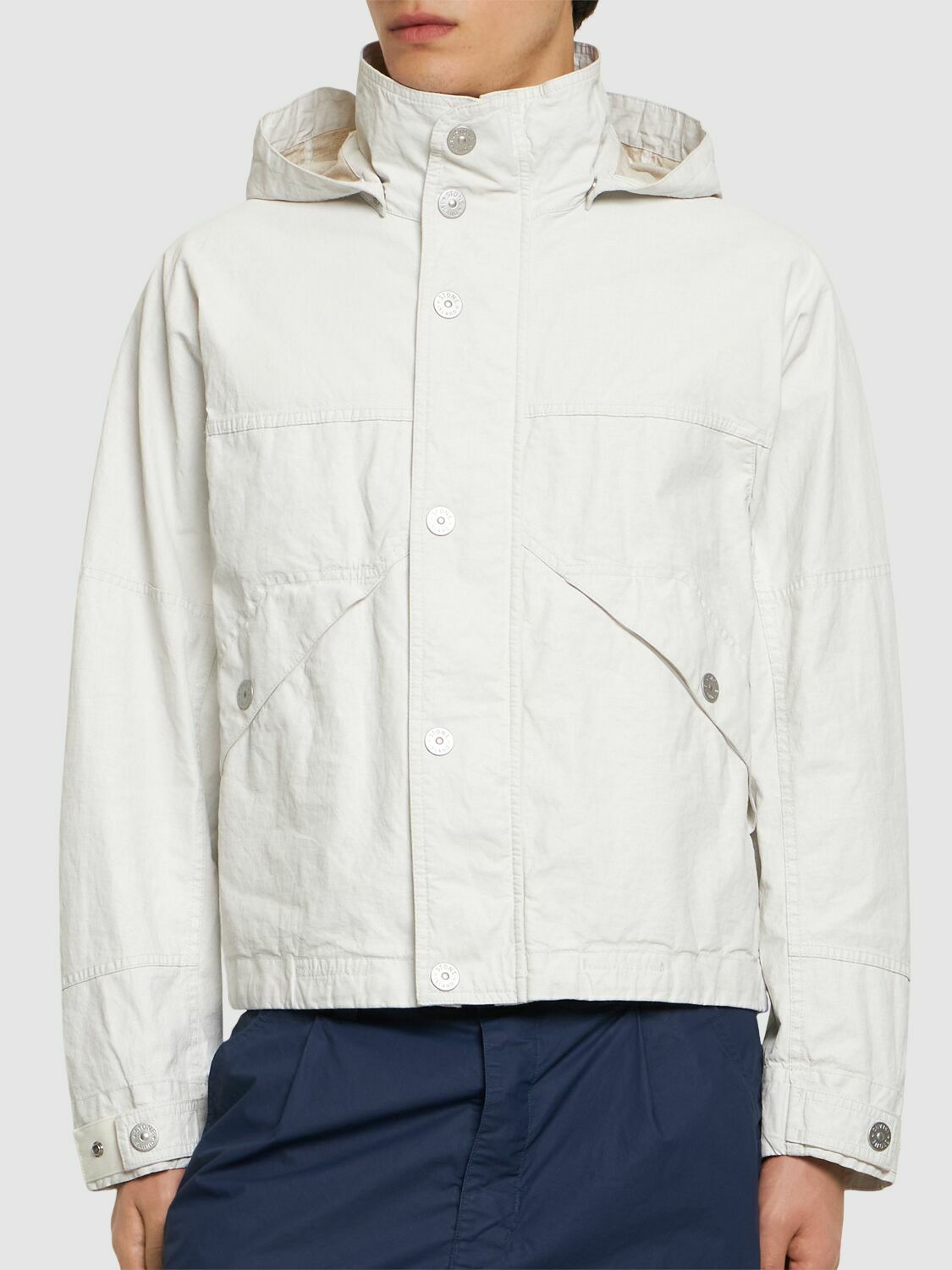 STONE ISLAND Marina Plated Linen Jacket Stone Island