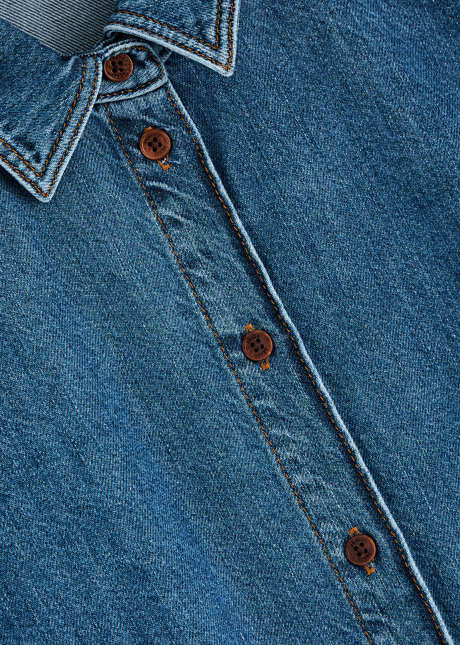 Skall Studio Millington Denim Shirt Blue