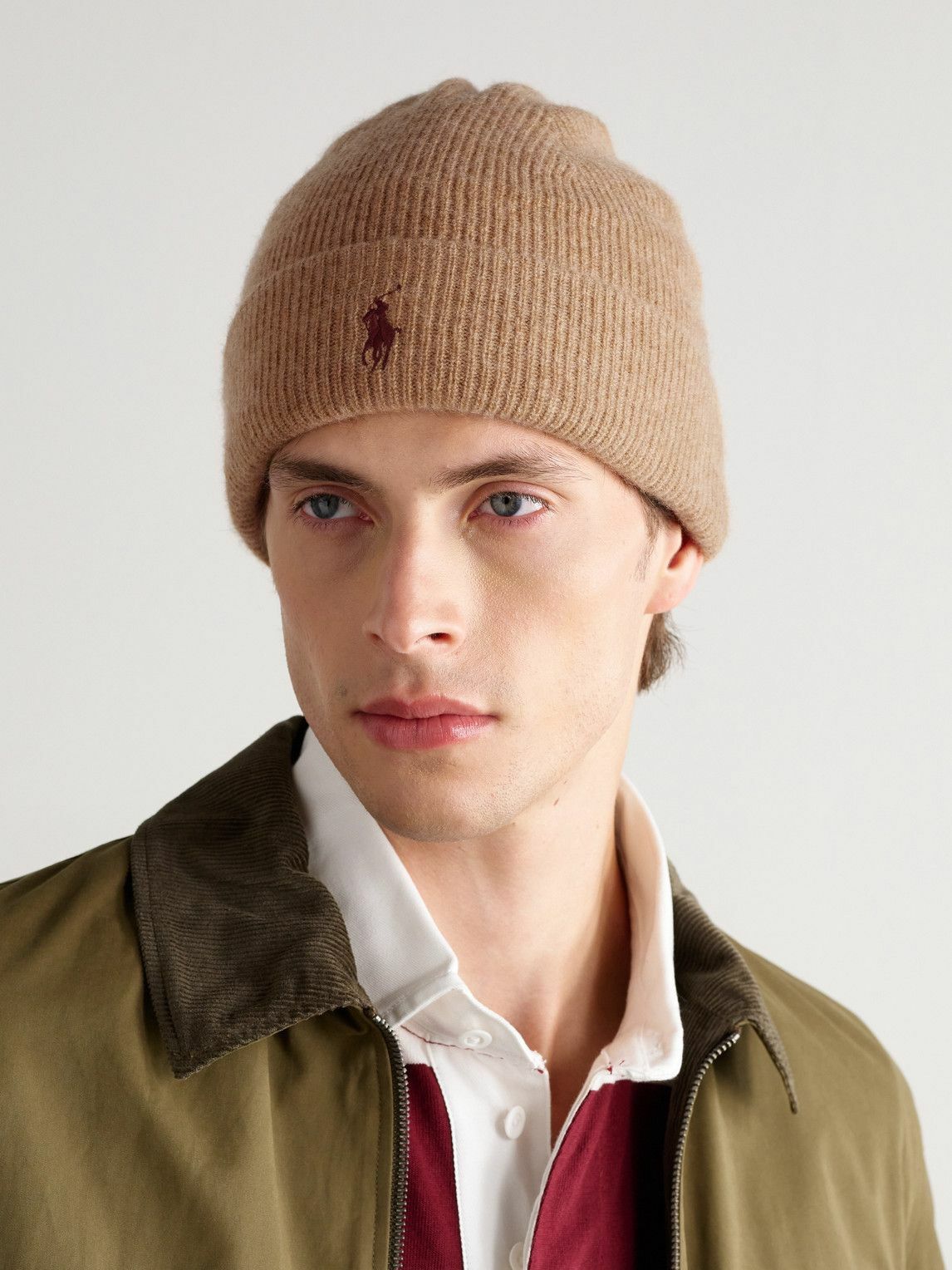 Polo Ralph Lauren - Logo-Embroidered Ribbed Cashmere Beanie