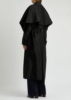Zimmermann Cape Wool-blend Trench Coat Black