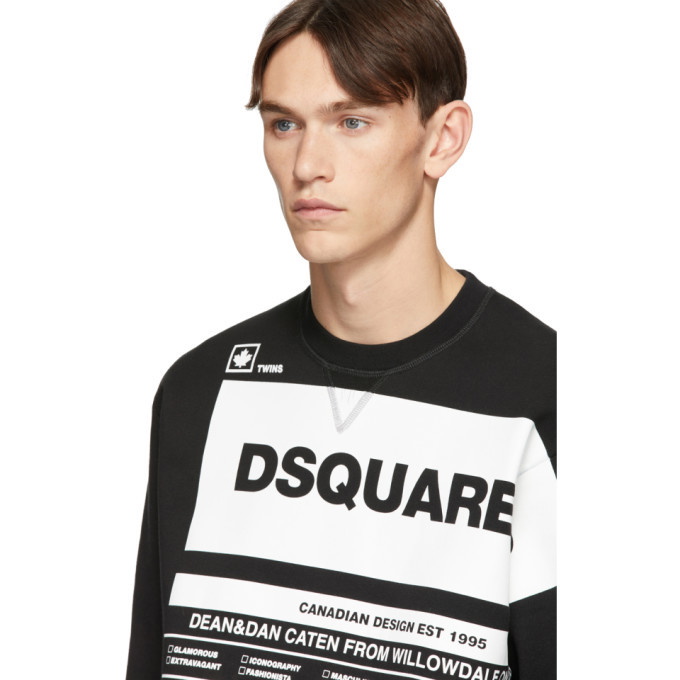 Dsquared2 Black Logo Graphic Sweatshirt