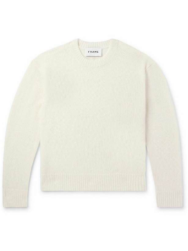 Photo: FRAME - Cashmere and Silk-Blend Sweater - White