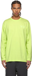 Y-3 Yellow Chest Logo Long Sleeve T-Shirt