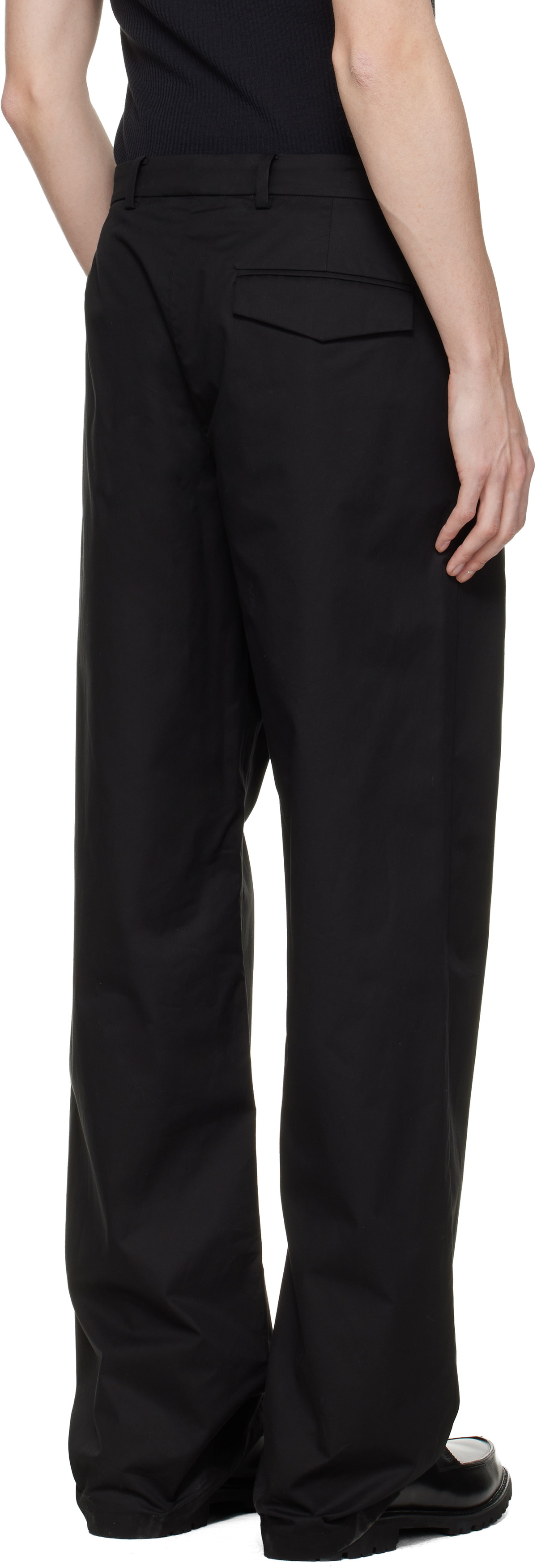 Rier Black Cotton Trousers