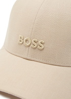 Boss Logo-embroidered Linen cap - Beige - One Size