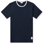 Thom Browne Men's Ringer T-Shirt in Navy