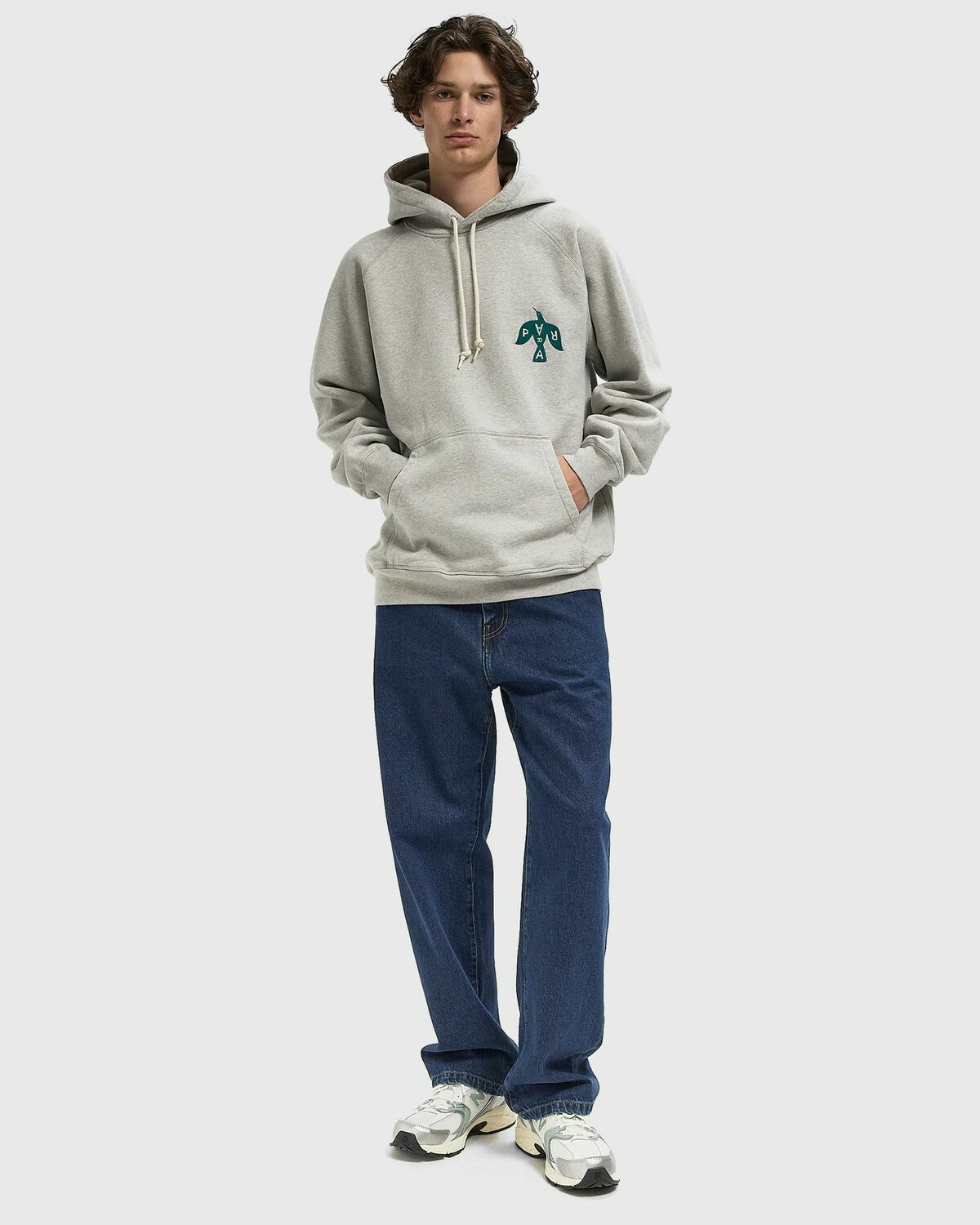 By Parra CROW LOGO HOODED SWEATSHIRT Grey Mens Hoody By Parra