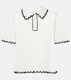 Zimmermann Halliday pointelle scalloped polo shirt