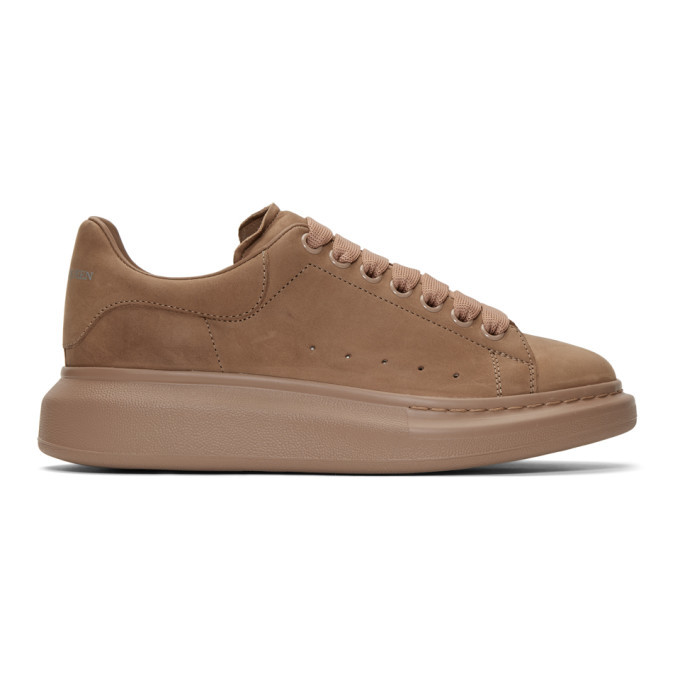 Photo: Alexander McQueen Taupe Suede Oversized Sneakers