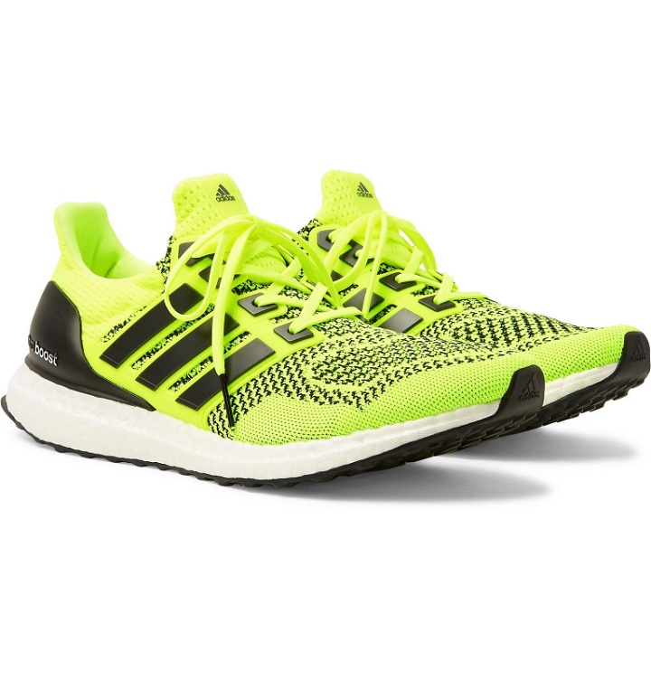 Photo: adidas Consortium - UltraBOOST 1.0 Rubber-Trimmed Primeknit Running Sneakers - Yellow