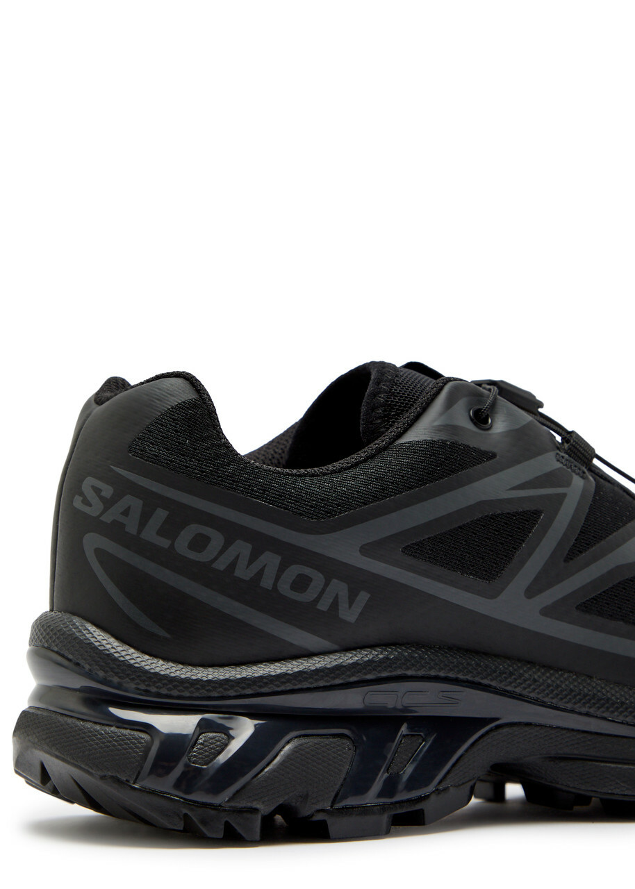 Salomon XT-6 Panelled Mesh Sneakers Black