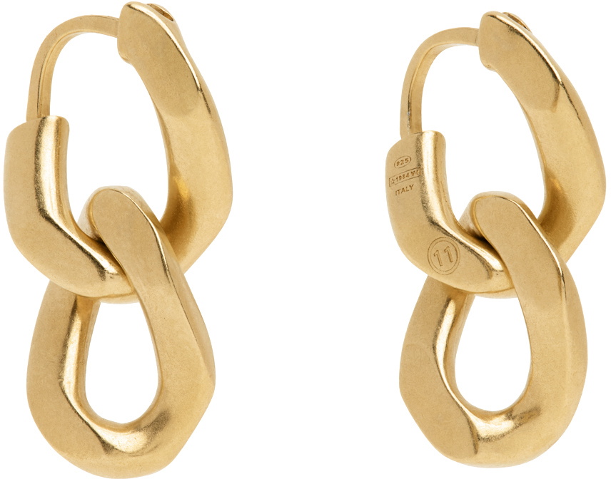 Maison Margiela Gold Gourmette Collection Earrings