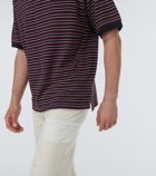 Undercover Striped cotton polo shirt