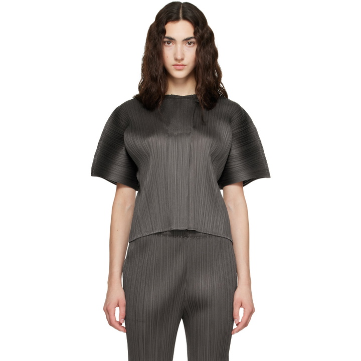 Photo: PLEATS PLEASE ISSEY MIYAKE Gray Monthly Colors June Top
