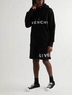 Givenchy - Logo-Print Cotton-Jersey Hoodie - Black