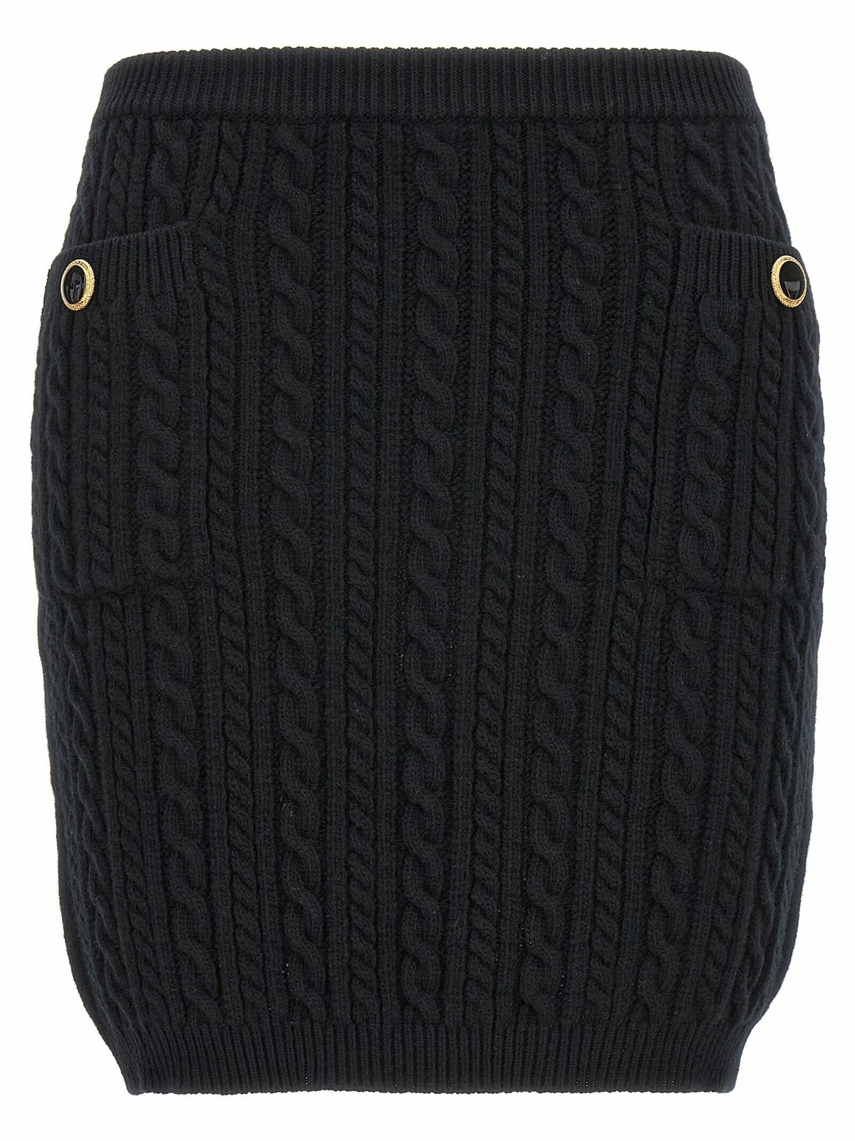 ALESSANDRA RICH Sequined Cotton Blend Knit Midi Skirt