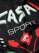 Casablanca - Casa Moto Printed Mesh T-Shirt - Black