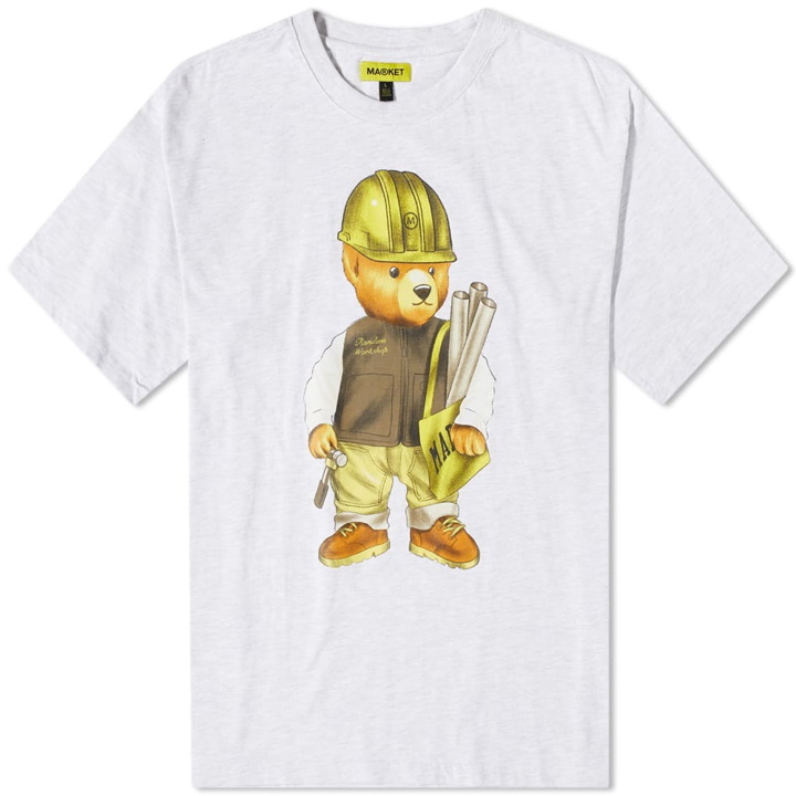 Photo: MARKET Men's Workshop Bear T-Shirt in Ash