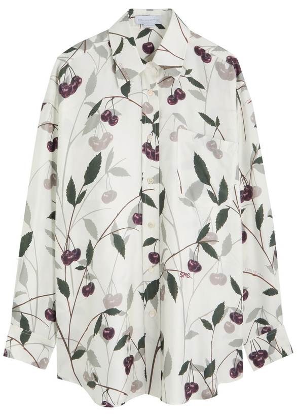 Photo: Stella Mccartney Cherry-print Silk Shirt Cream