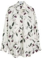 Stella Mccartney Cherry-print Silk Shirt Cream
