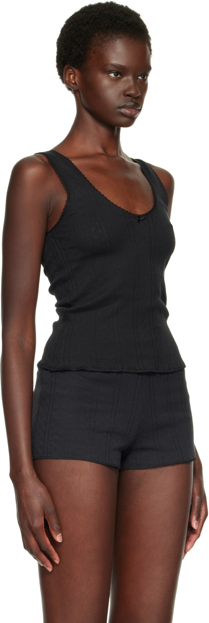 Cou Cou Black 'The Scoop' Tank Top