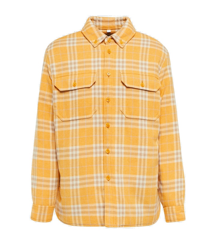 Photo: Burberry - Checked wool and cotton overshirt