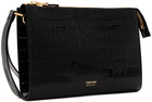 TOM FORD Black Croc-Embossed Pouch