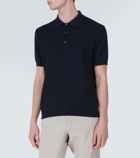 Brioni Cotton, silk, and cashmere polo shirt