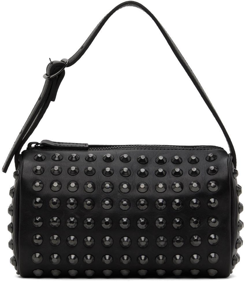 Prada – Prada Cahier Studded Bag Black Leather – Queen Station