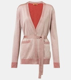 Missoni Belted lamé wrap cardigan