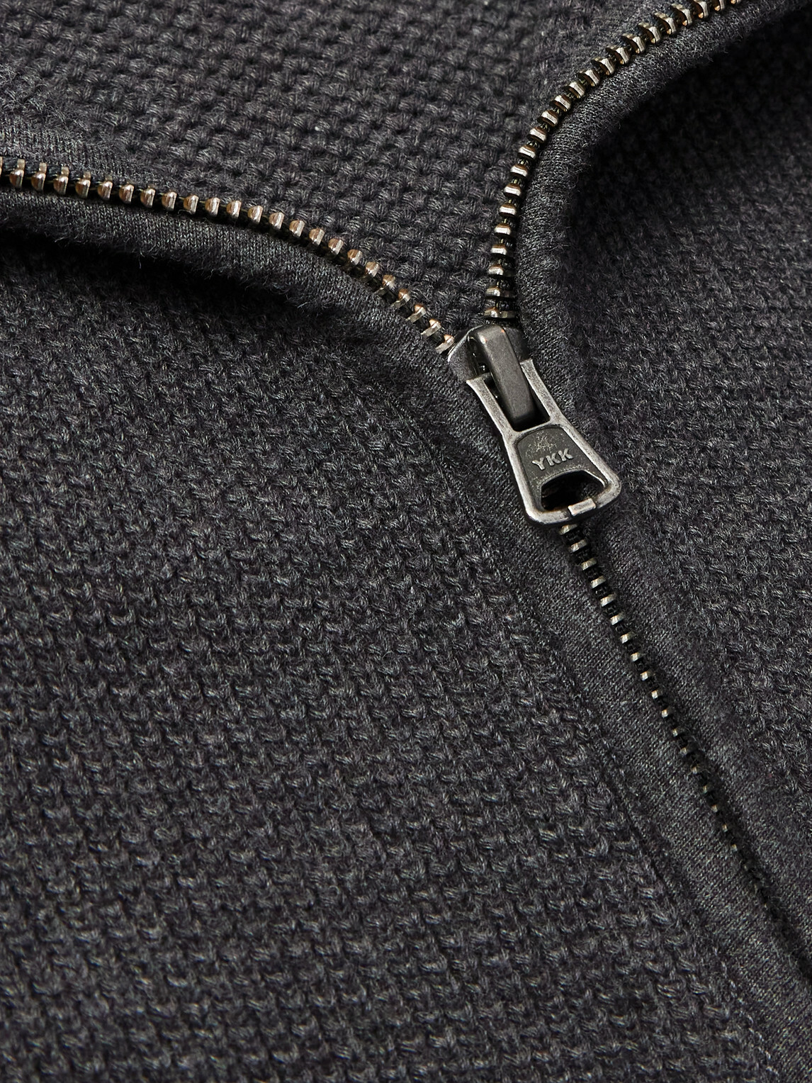Aimé Leon Dore - Embroidered Ribbed Cotton Half-Zip Sweater - Gray