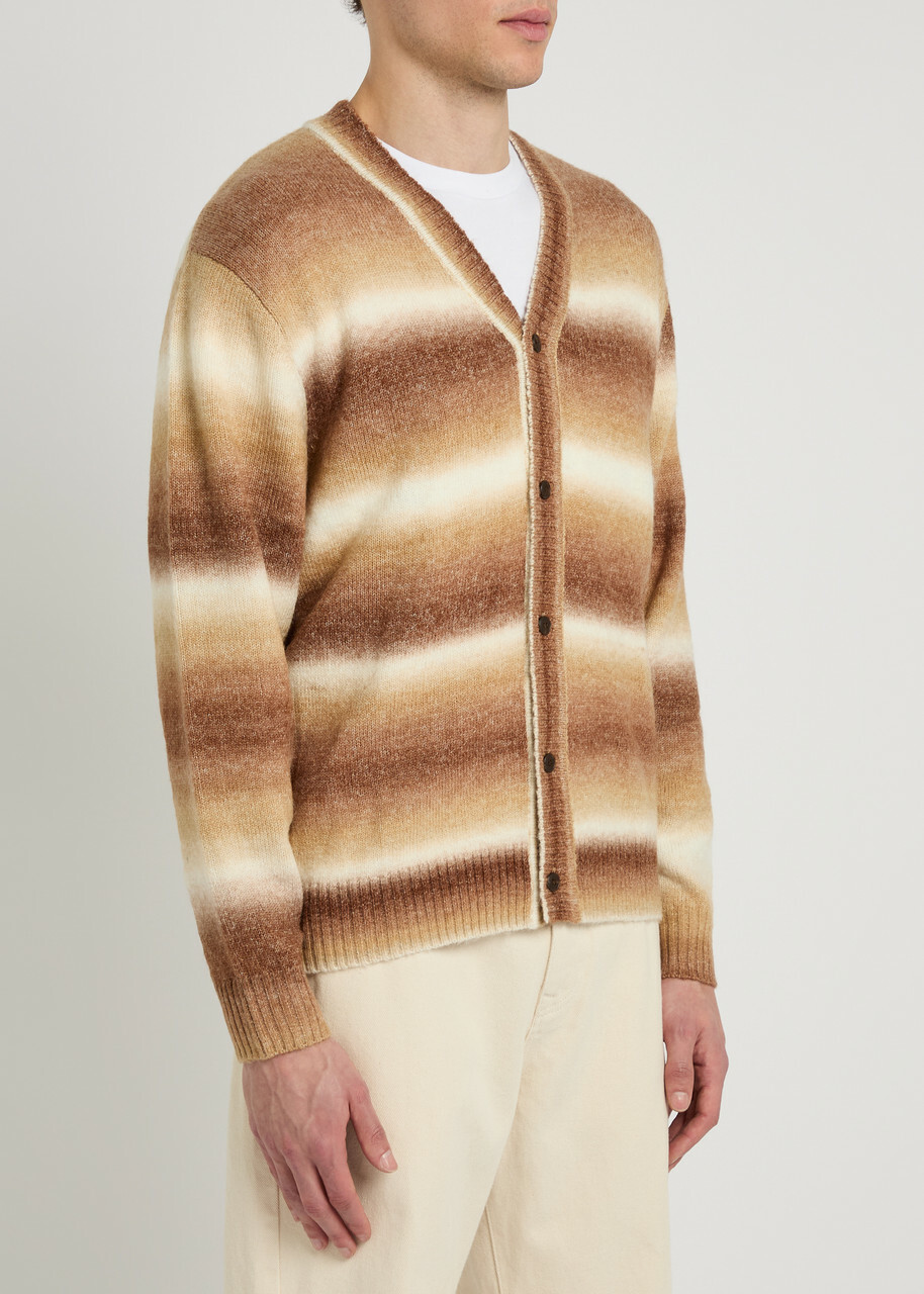 Les Deux Boston Gradient Fine-knit Cardigan Brown