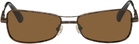 JACQUEMUS Brown 'Les Lunettes Stazione' Sunglasses