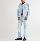 Acne Studios - Frayed Panelled Denim Jacket - Blue