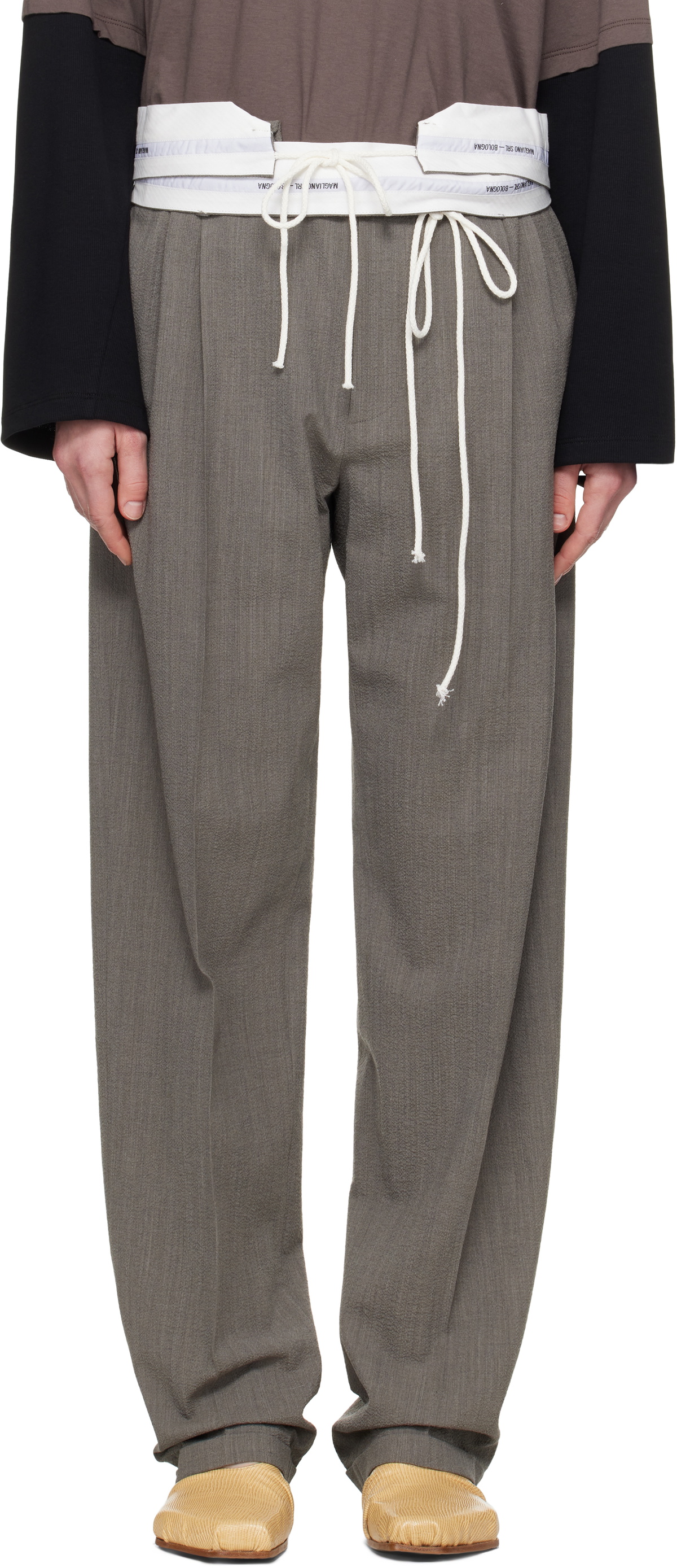 Magliano Khaki & Beige Rave Track Pants Magliano