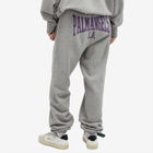 Palm Angels Women's College Sweat Pants in Melange Grey/Violet