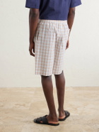 LOEWE - Paula's Ibiza Straight-Leg Checked Cotton Shorts - Neutrals