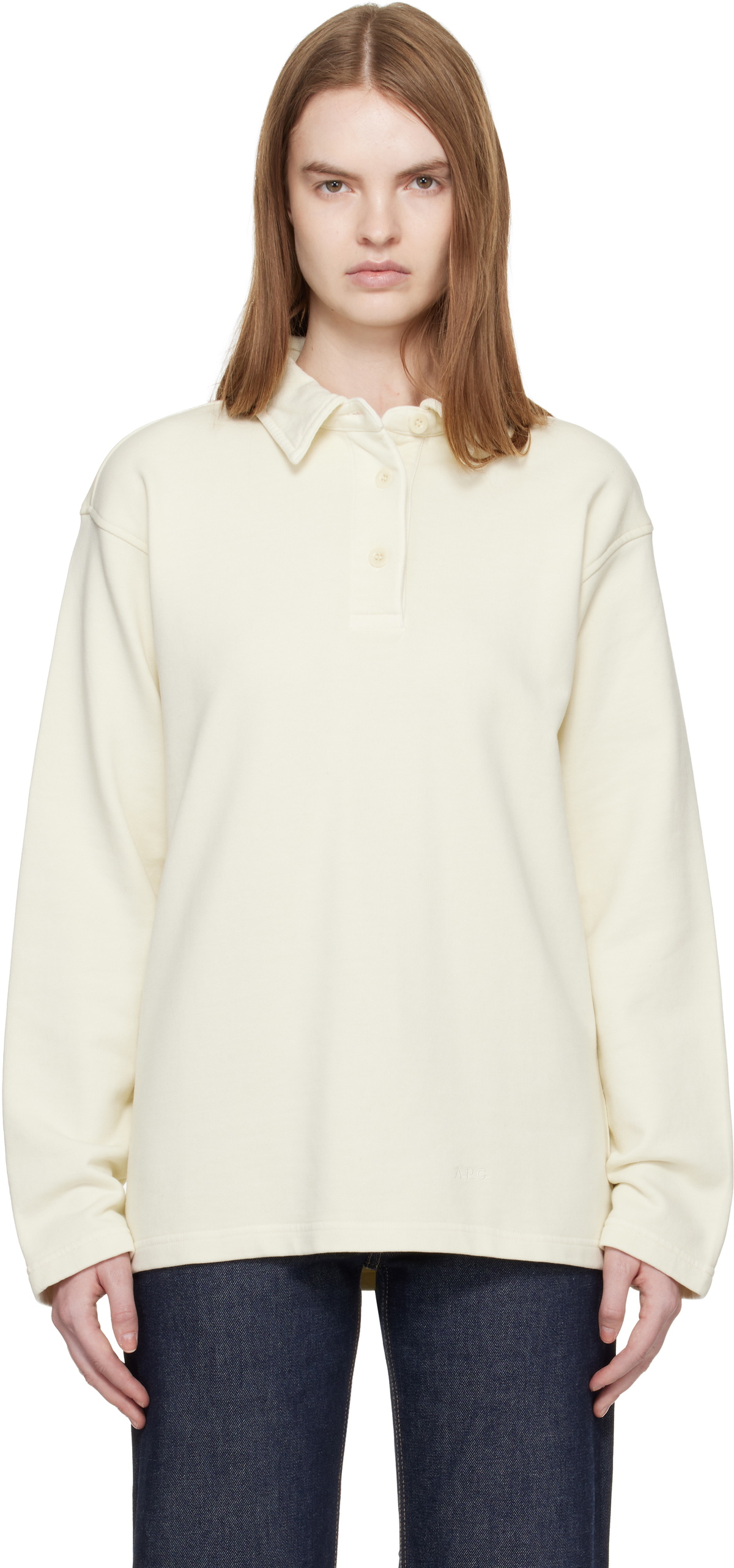 A.P.C. Navy Long-Sleeve Polo