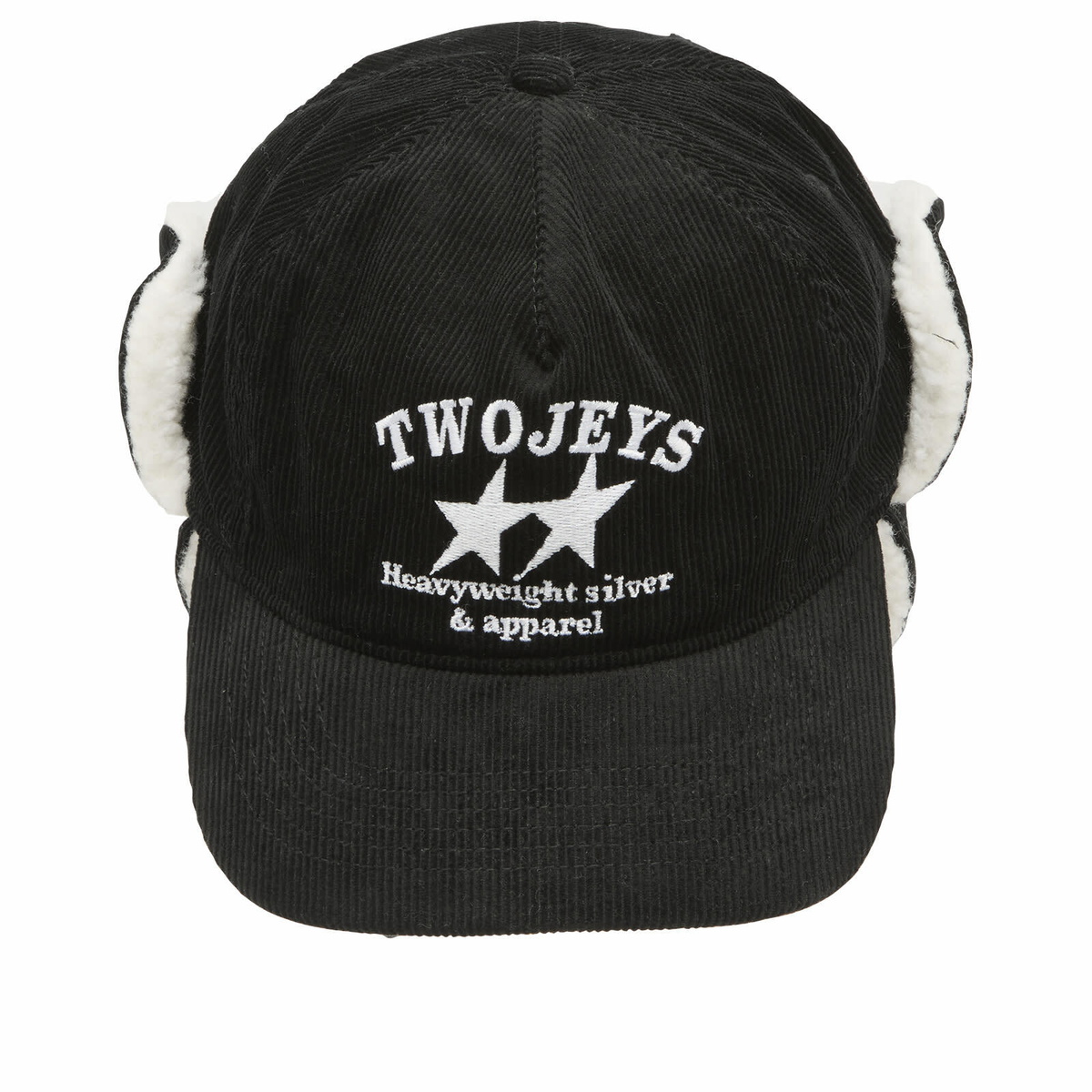 TwoJeys Men's Heavy Silver Earflap Cap in Black 