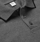 Berluti - Slim-Fit Contrast-Tipped Cotton-Piqué Polo Shirt - Light gray